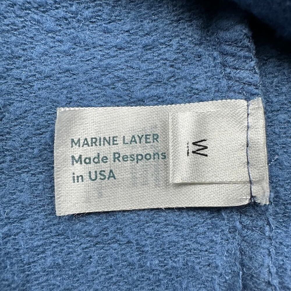 Marine Layer Sweatshirt Womens Medium Blue Afternoon Full Zip Hoodie Outdoor - Picture 8 of 14